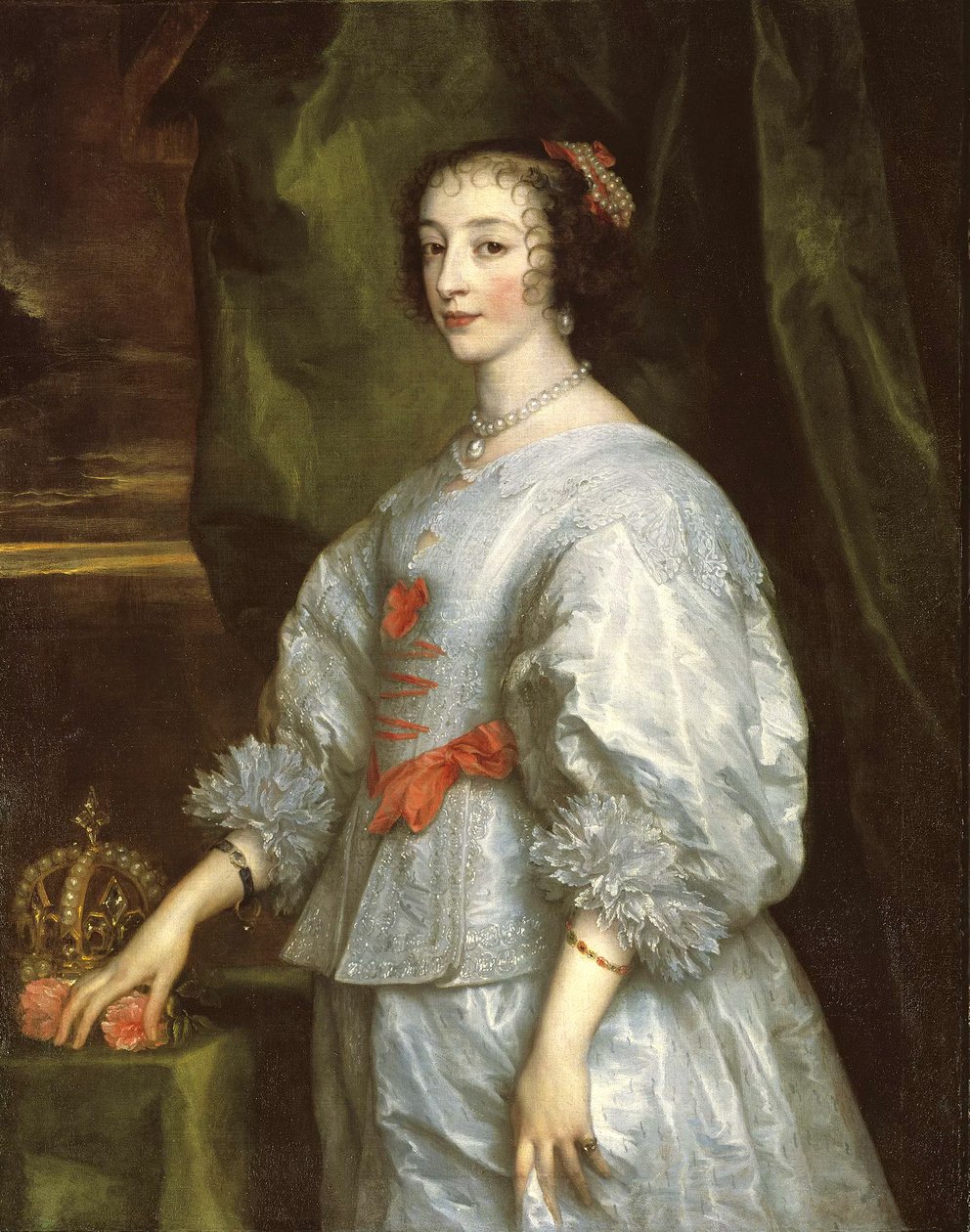 Dronning Henrietta Maria (1609-69) af Anthony van Dyck