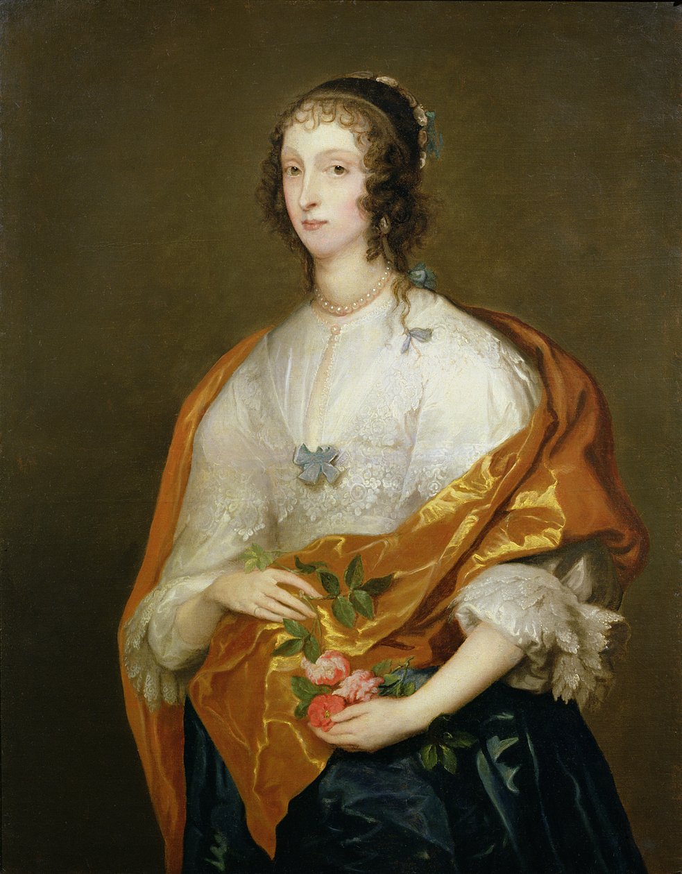 Dronning Henrietta Maria (1609-69) af Anthony van Dyck