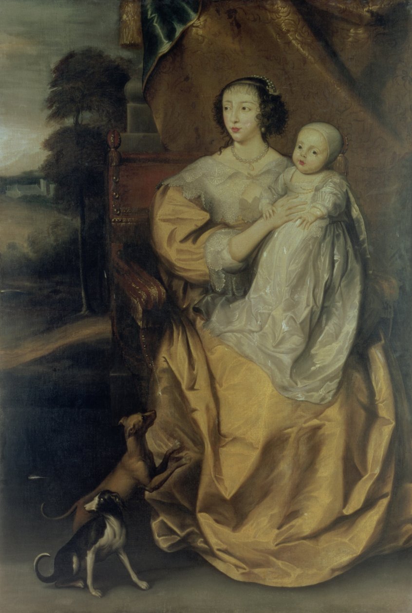 Dronning Henrietta Maria (1609-69) c.1640 af Anthony van Dyck