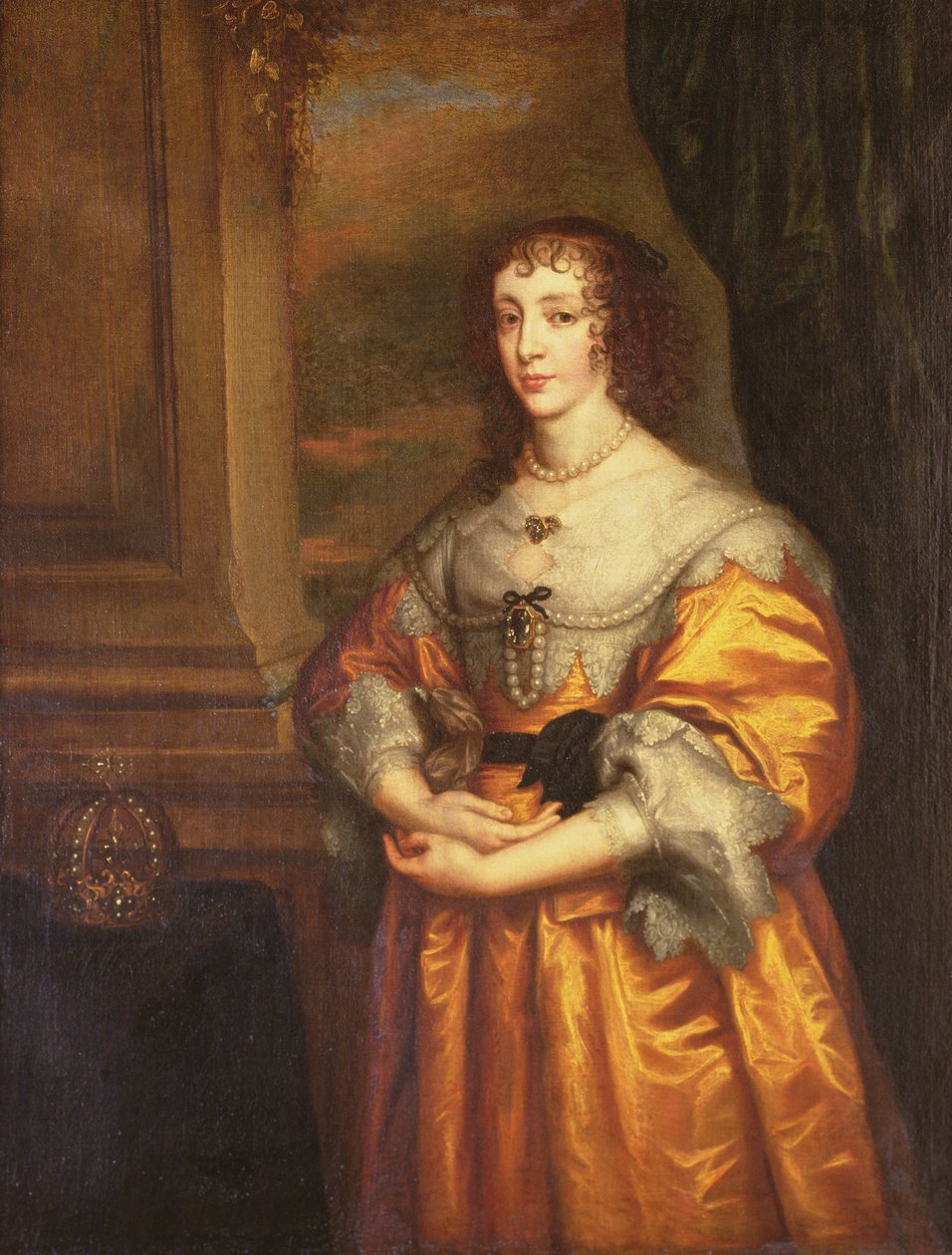 Dronning Henrietta Maria, ca. 1633 af Anthony van Dyck