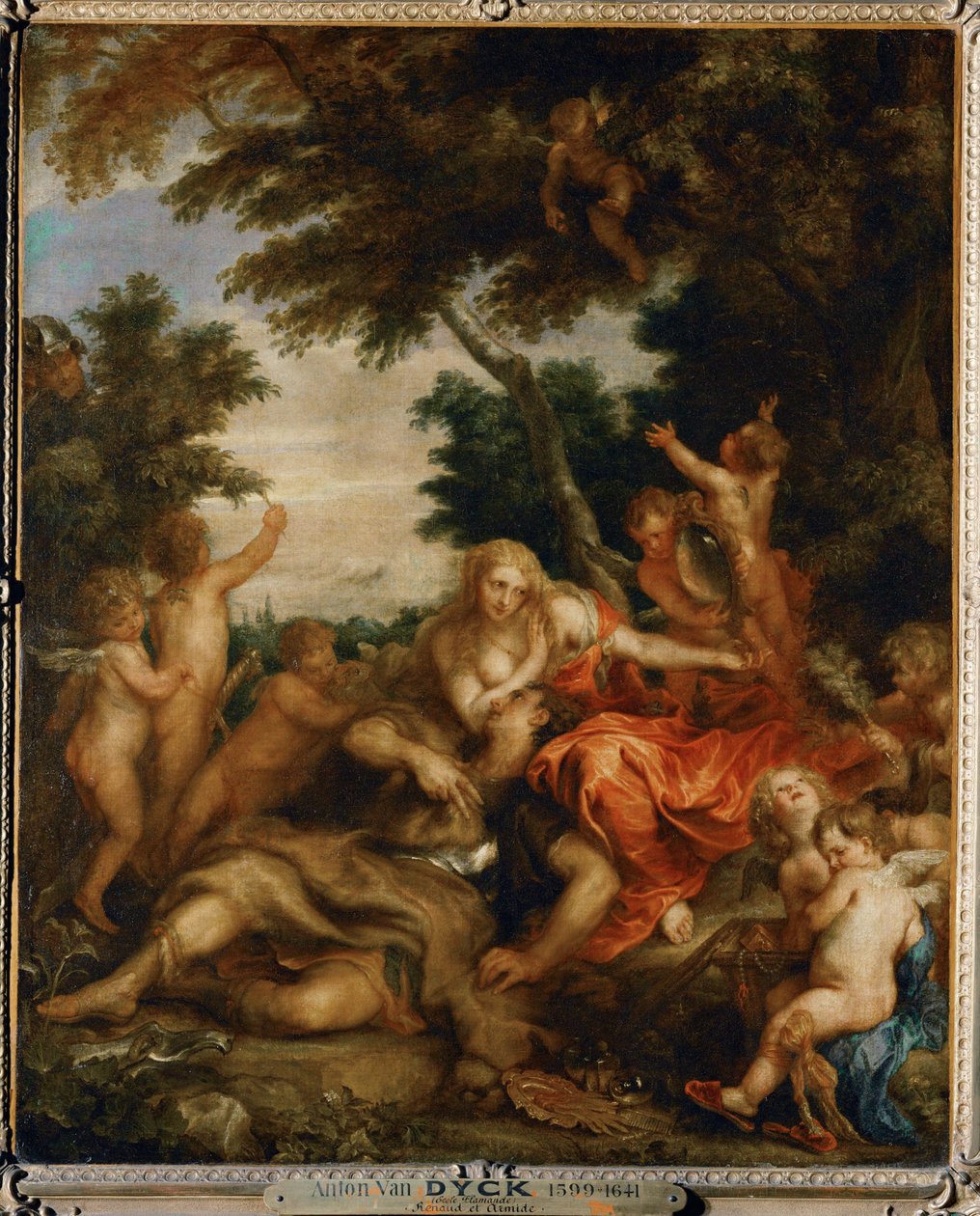 Rinaldo og Armida (fra Torquato Tassos "Jerusalem ... af Anthony van Dyck