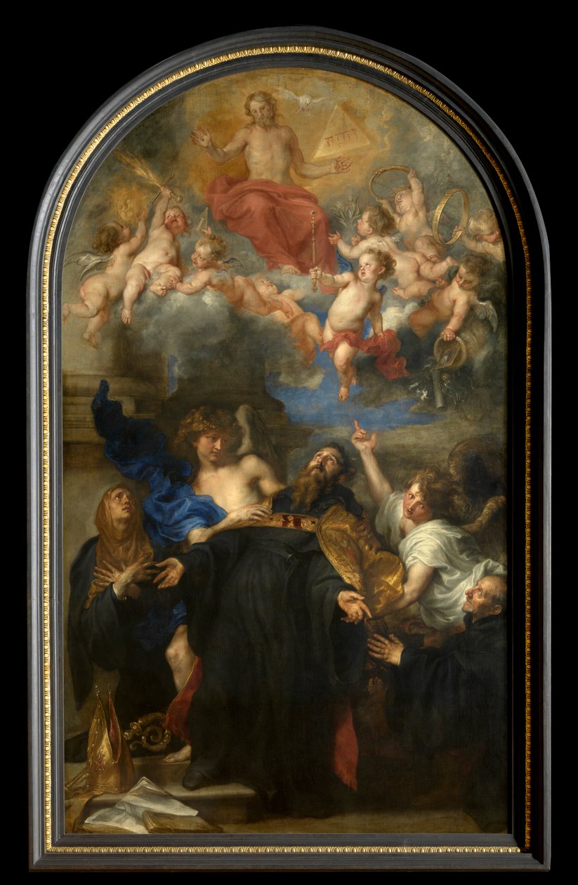Sankt Augustin i ekstase (olie på lærred) af Anthony van Dyck