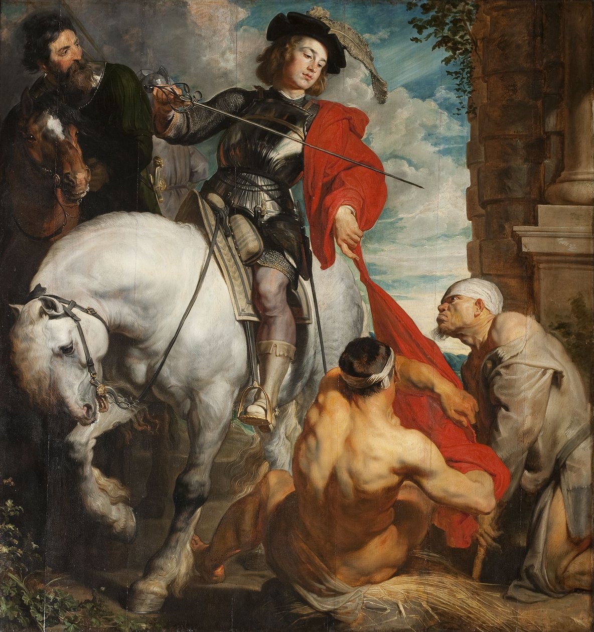Sankt Martin af Tours deler sin kappe af Anthony van Dyck