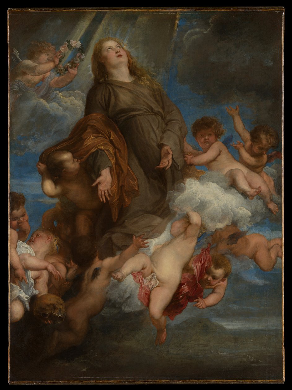 Den hellige Rosalie, der går i forbøn for de pestramte i Palermo af Anthony van Dyck