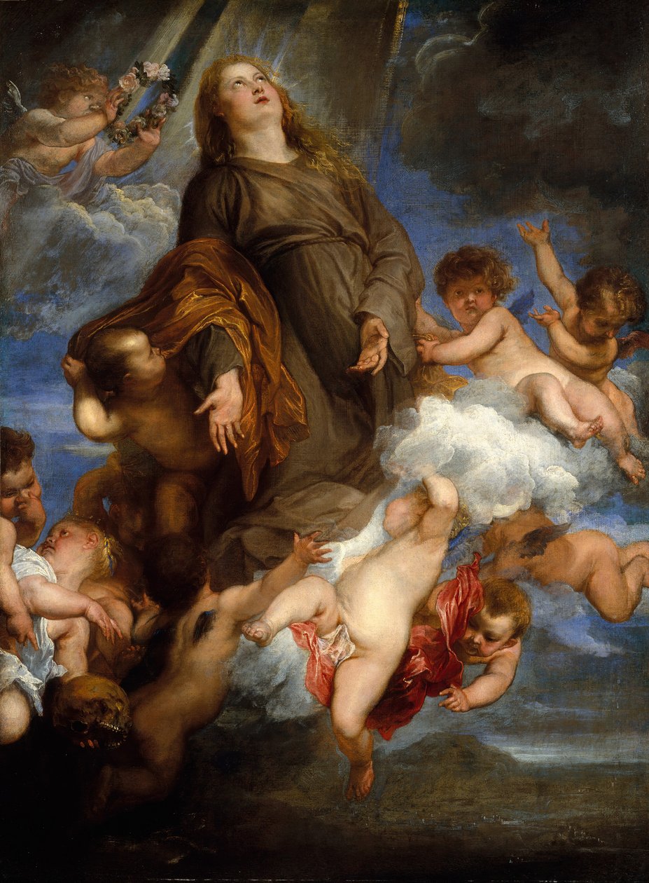 Sankt Rosalie går i forbøn for de pestramte i Palermo, 1624. af Anthony van Dyck