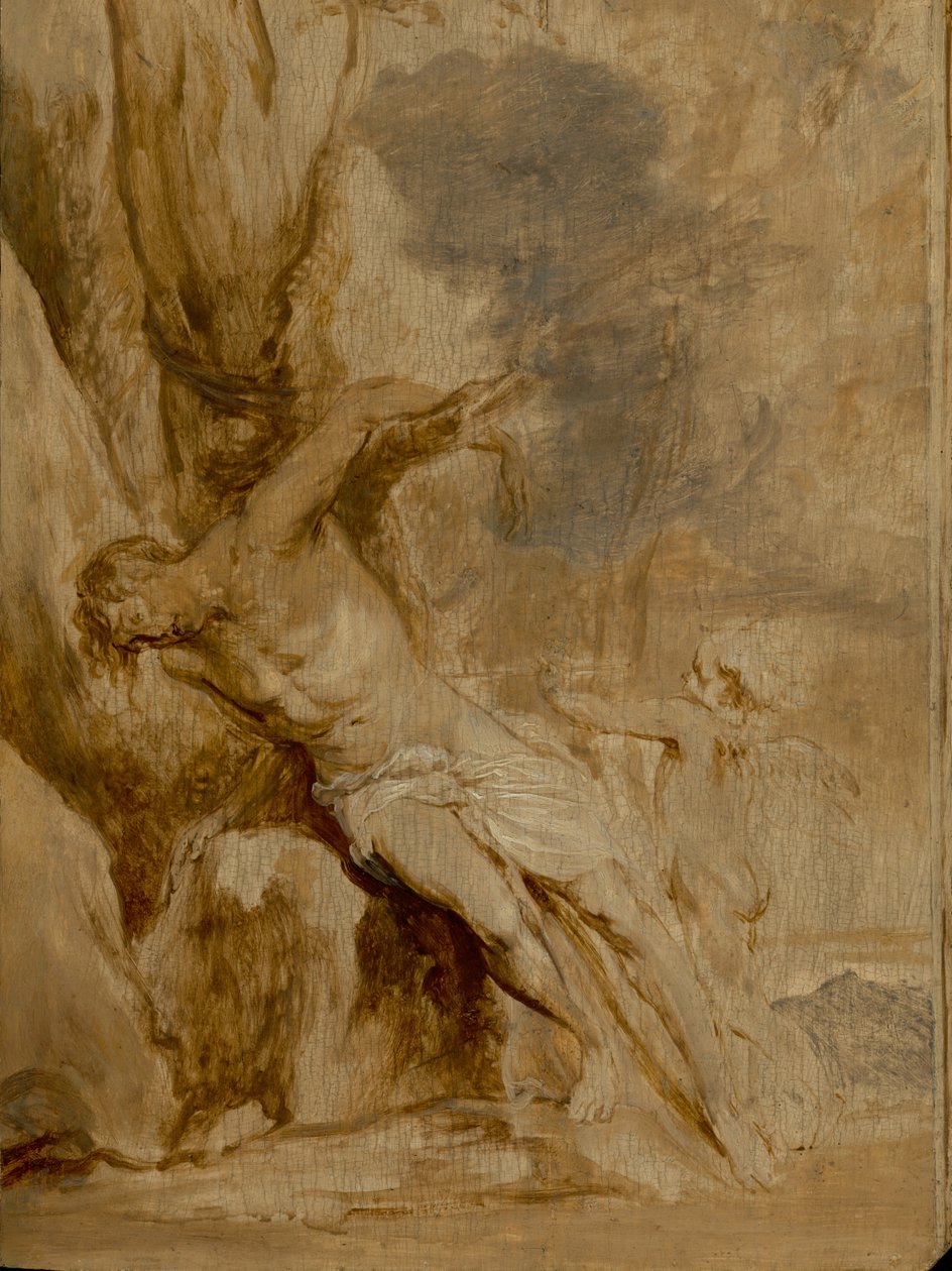 Sankt Sebastian plejet af en engel af Anthony van Dyck
