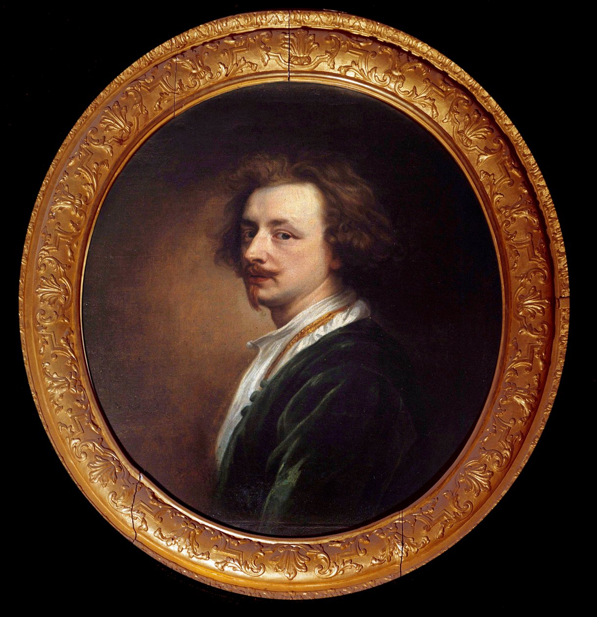 Selvportræt maleri af Anton (Antoon eller Anthony) van Dyck (1599-1641) 1600-tallet søn. 0,68x0,58 m - Selvportræt af Anton (Antoon eller Anthony) van Dyck (1599-1641) 1600-tallet. 0,68 x 0,58 m. af Anthony van Dyck