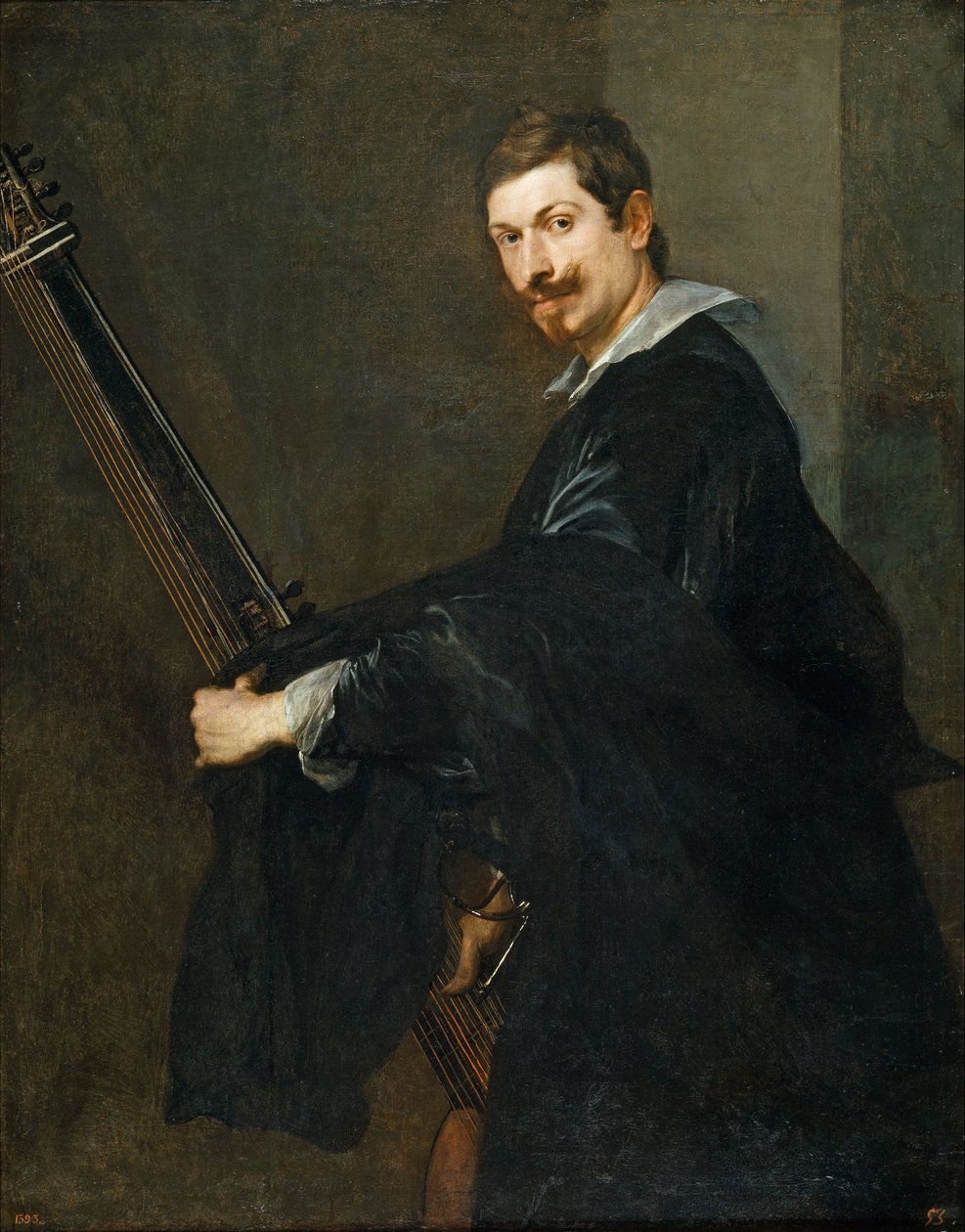 Spansk: Hombre con laúd Mand med lut af Anthony van Dyck
