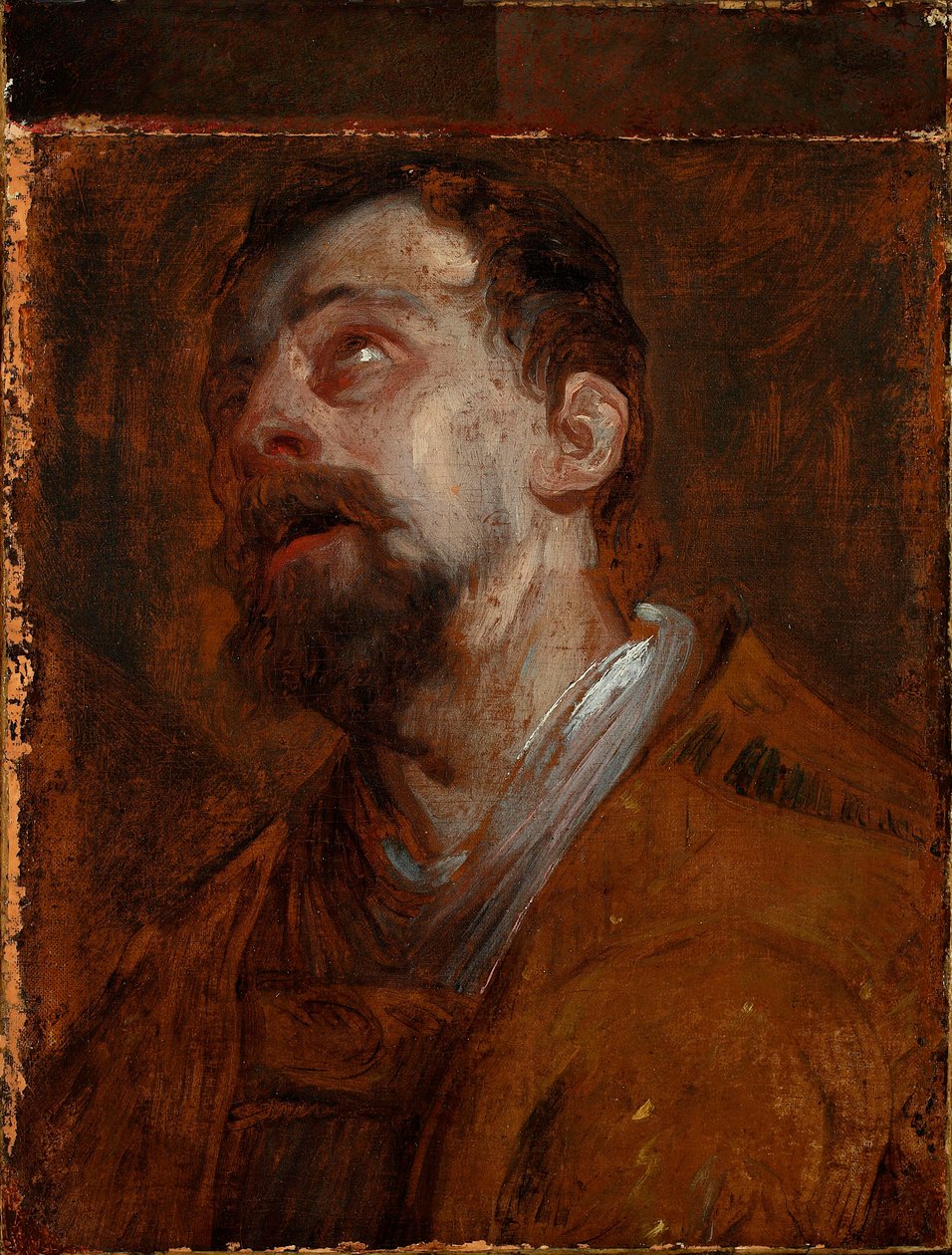 Studie af den hellige Huberts hoved (?) af Anthony van Dyck