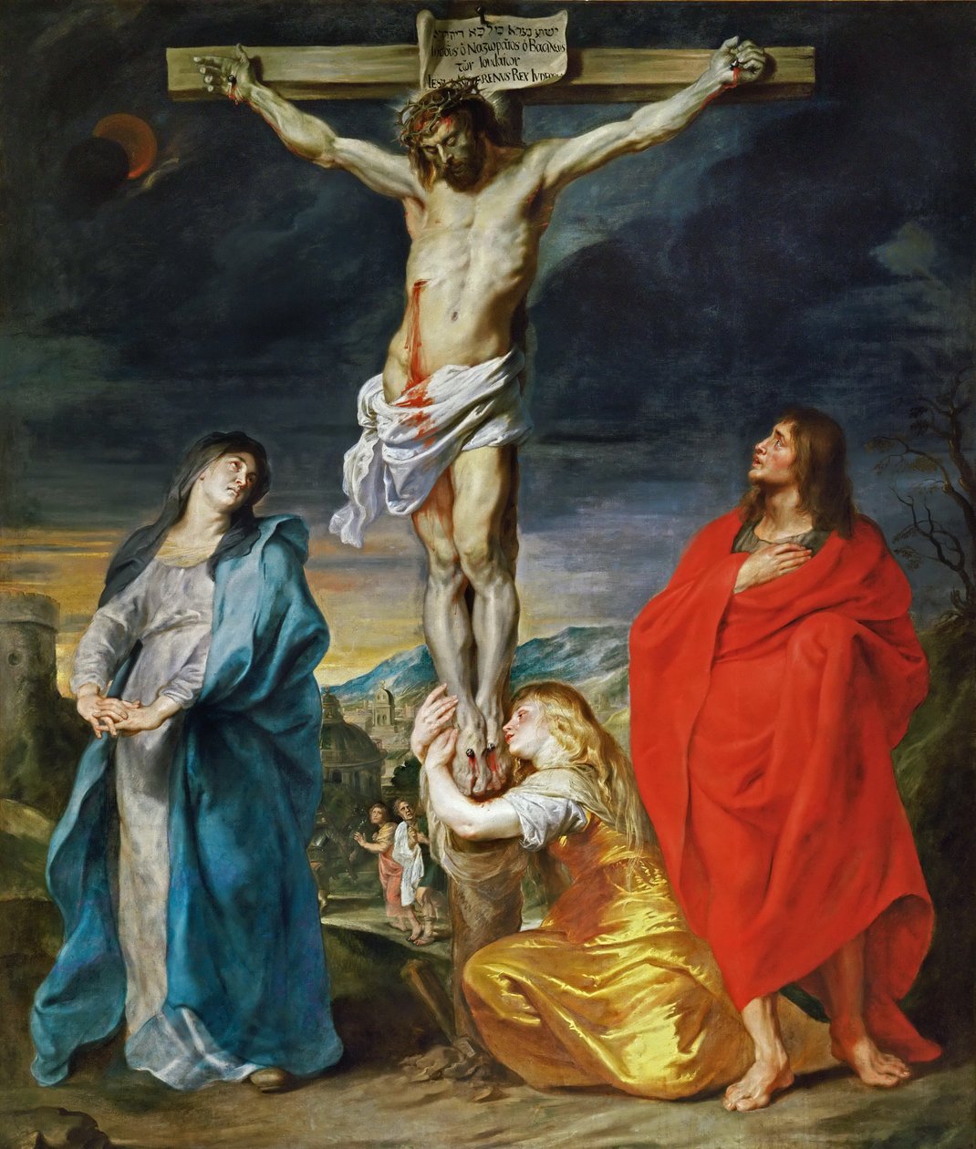 Den korsfæstede Kristus med Jomfru Maria, de hellige Johannes Døberen og Maria Magdalene af Anthony van Dyck