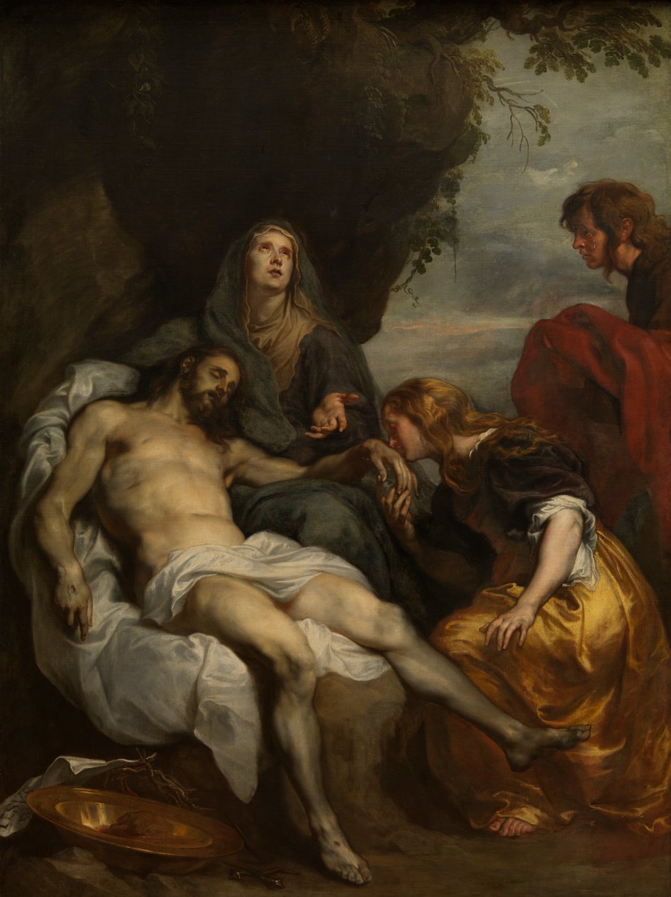 Klagesangen over den døde Kristus, ca. 1629 (olie på lærred) af Anthony van Dyck