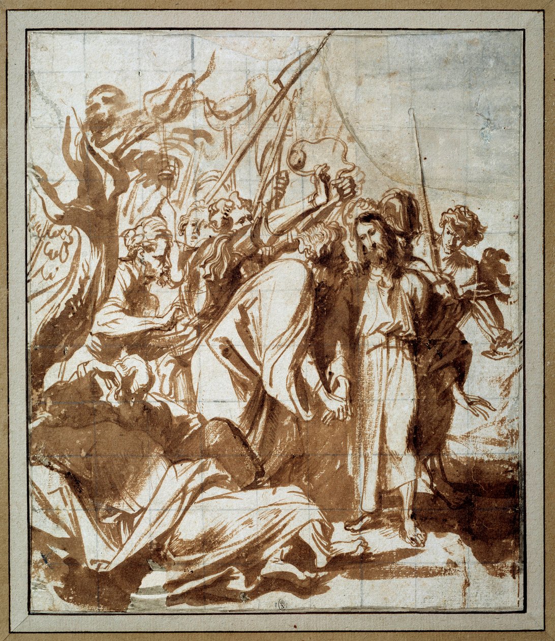 Kristi arrestation. Tegning af Anton Van Dyck (1599-1641) Ec. Flam. af Anthony van Dyck