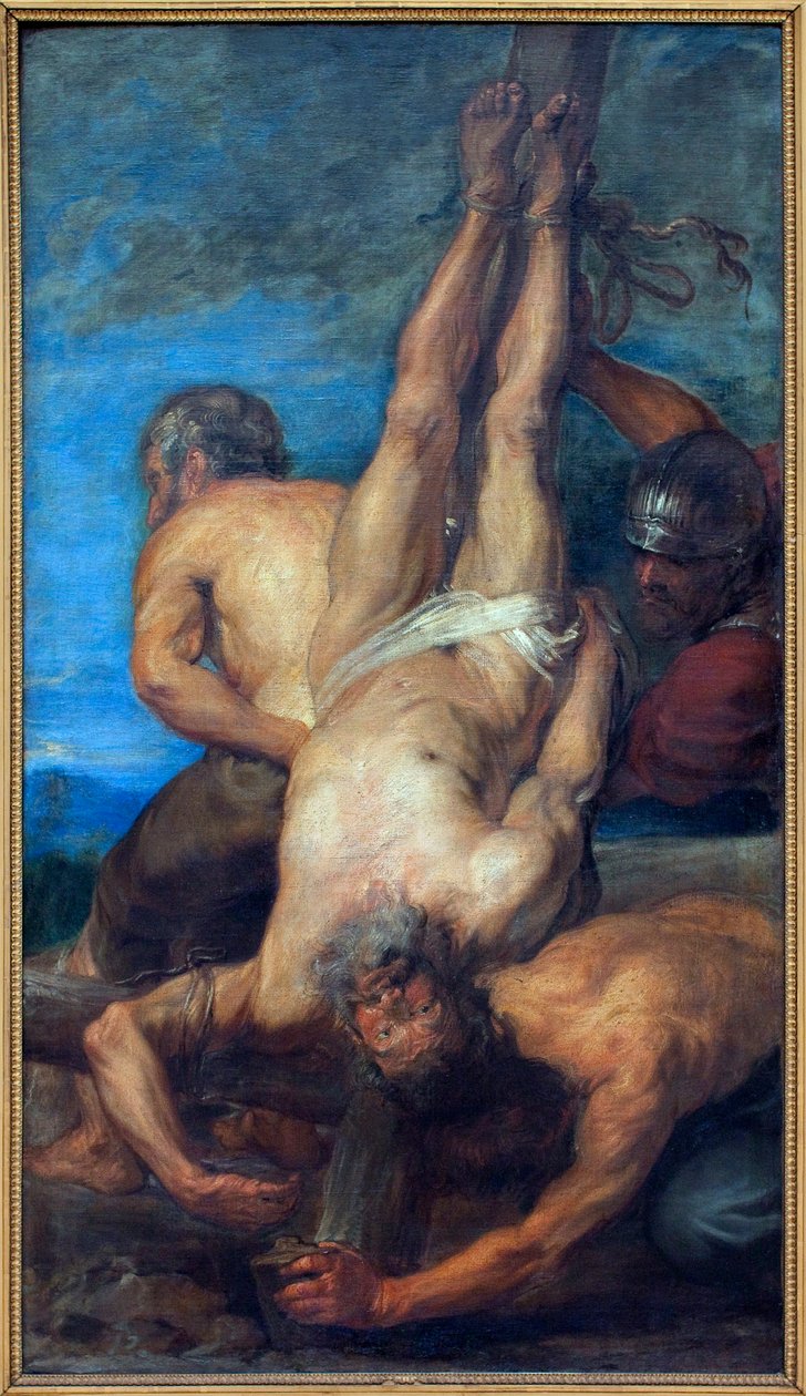 Sankt Peters martyrium. Maleri tilskrevet Antoon Van Dyck (1599-1641), olie på lærred af Anthony van Dyck