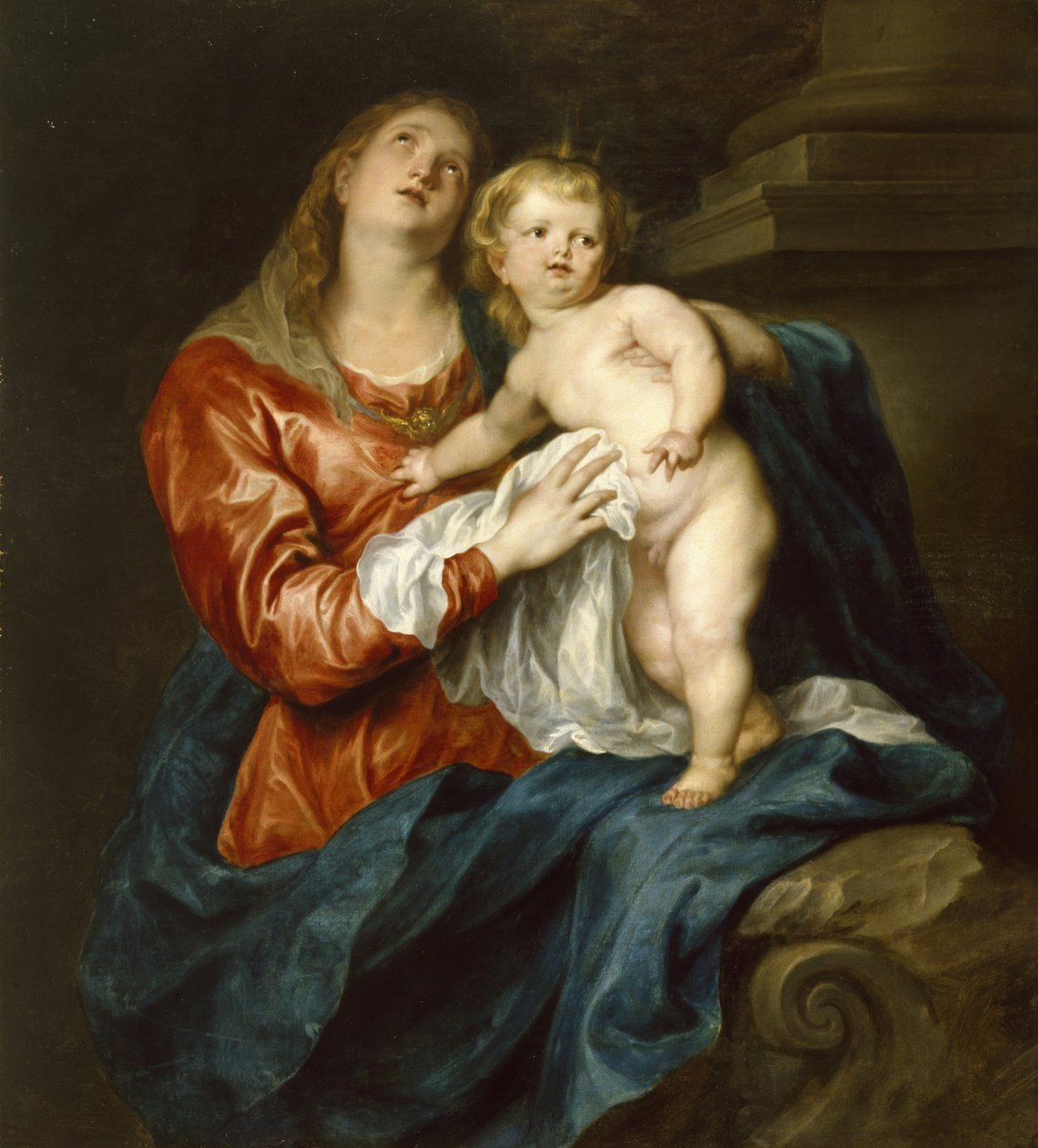 Jomfru og Barn, c.1630-32 af Anthony van Dyck