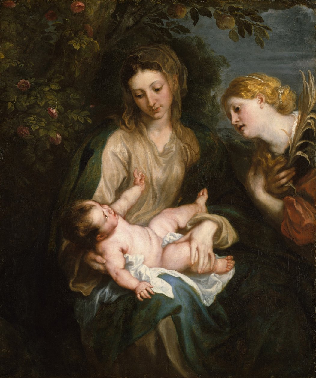 Jomfru og barn med den hellige Katarina af Alexandria, ca. 1630 af Anthony van Dyck