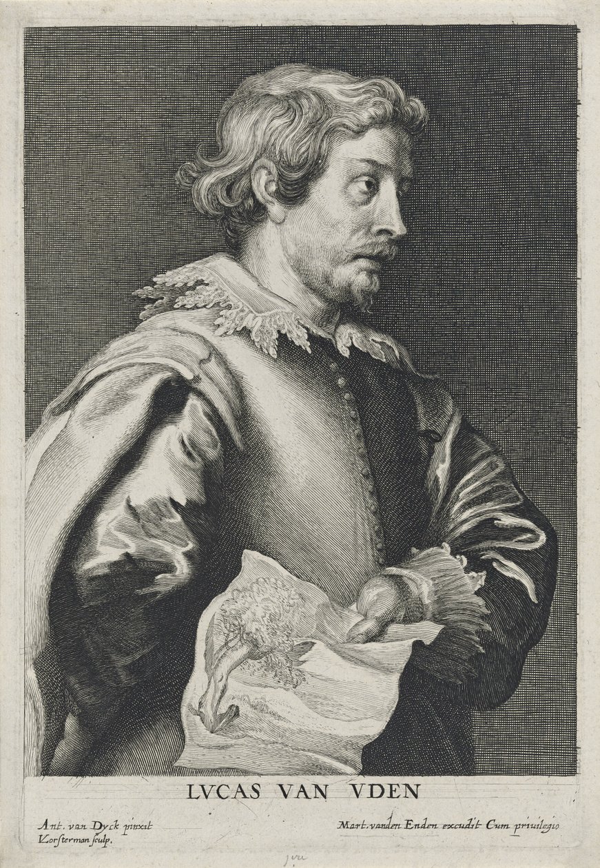 Lucas van Uden, 1630-1640 radering af Lucus Vorsterman (1595-1675) (radering med gravering på lagt papir) af Anthony van after Dyck