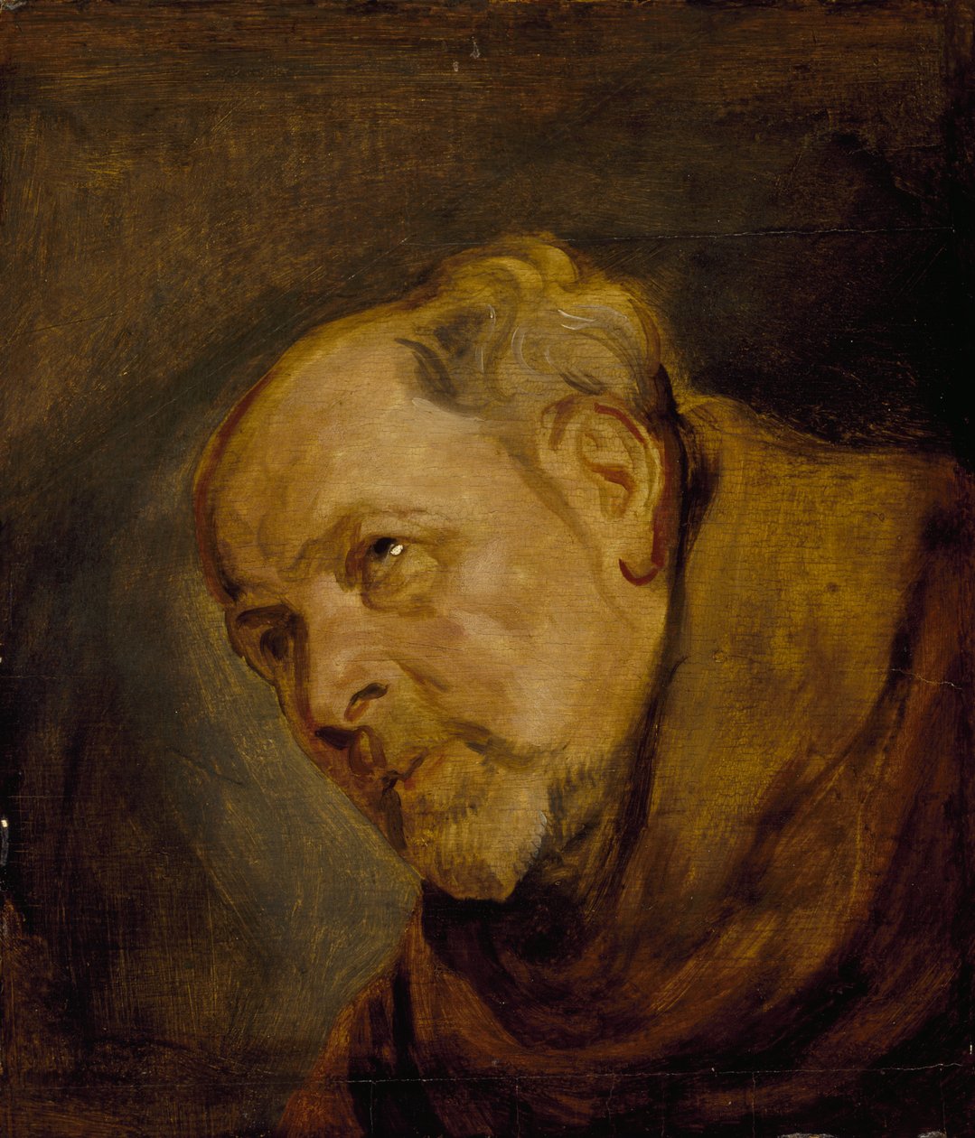 Leder af en munk (Jan Malderus, biskop af Antwerpen, som Saint Bonaventura) af Anthony van Dyck