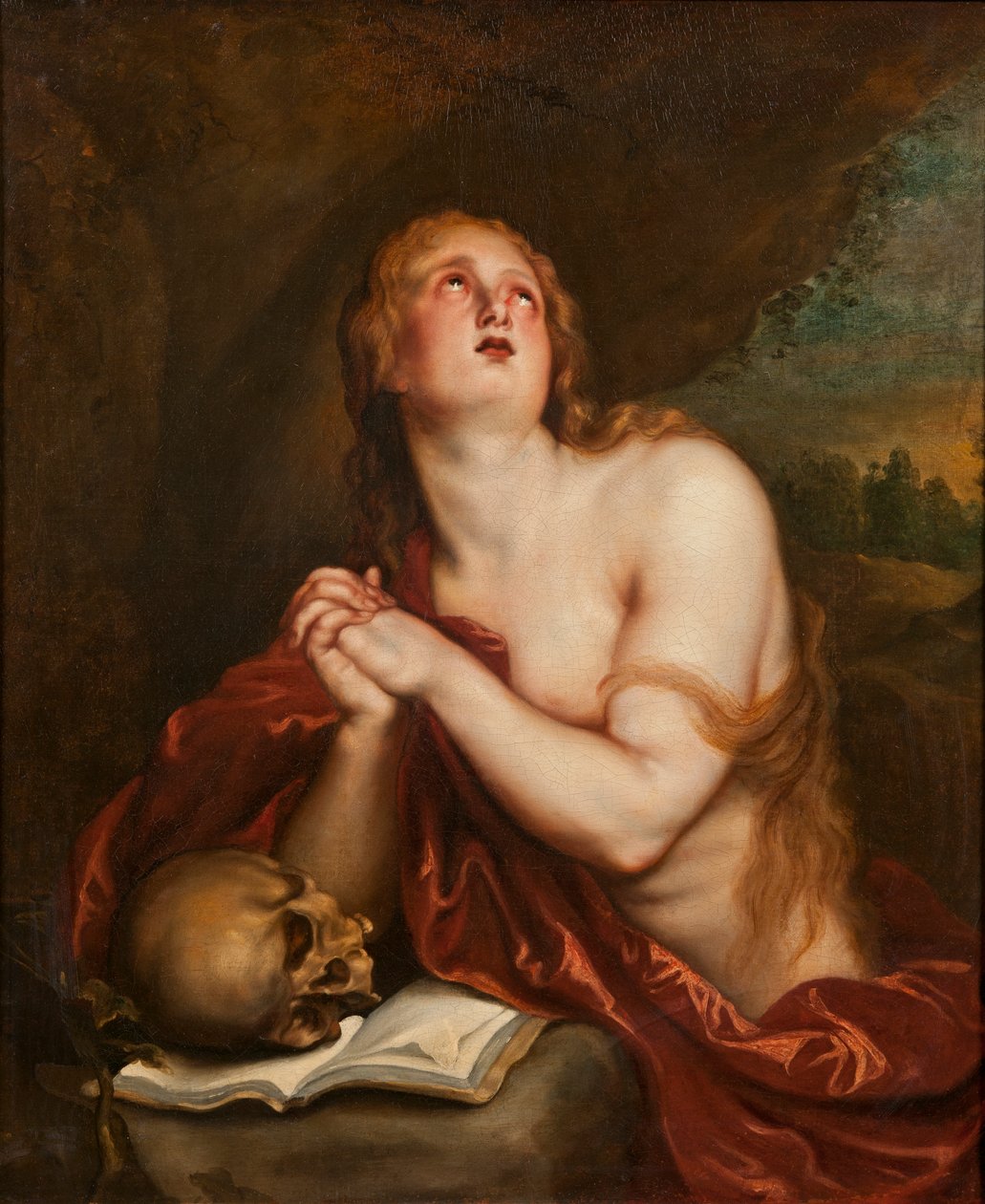 Den angrende Sankt Maria Magdalena, c.1630-40 af Anthony van workshop of Dyck