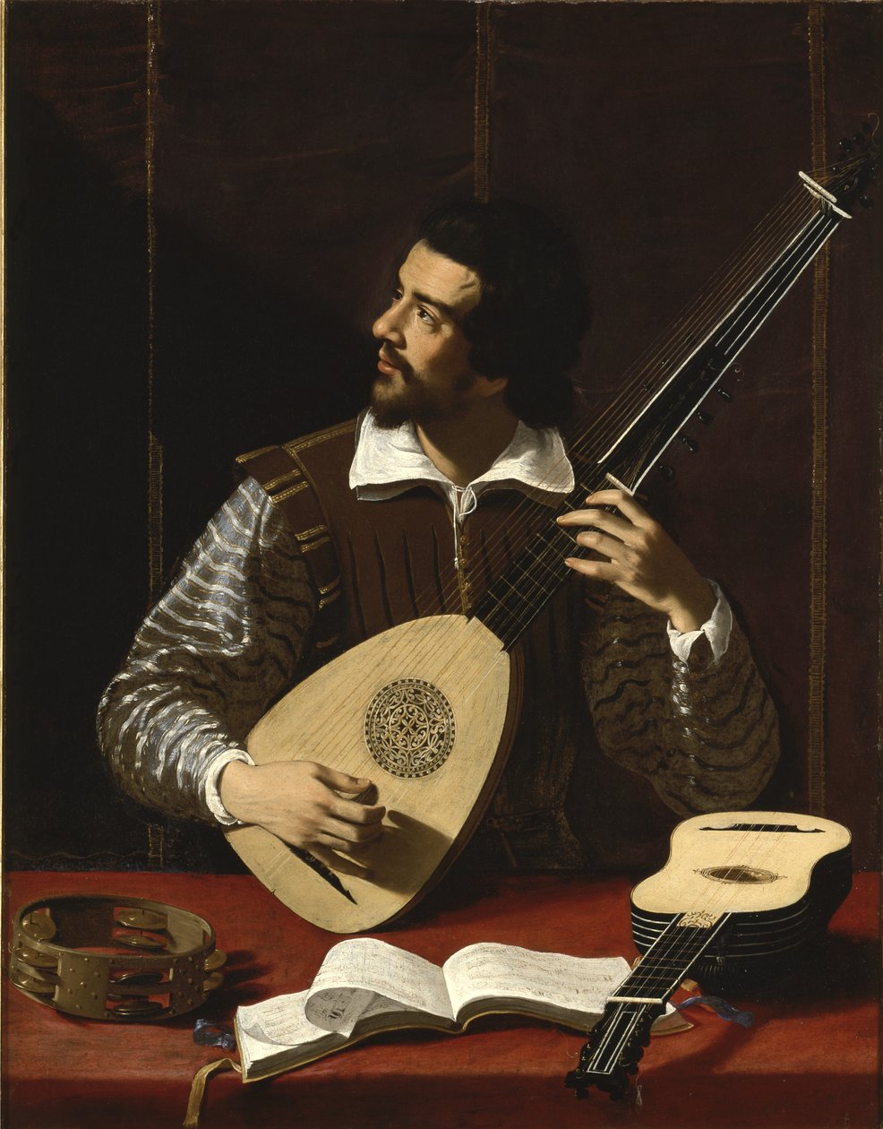 Theorbo-spilleren, ca. 1611 af Antiveduto Gramatica