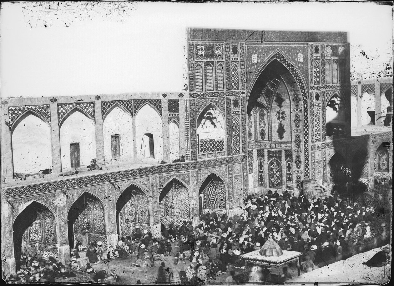 Sipahsalar-moskeen, bygget 1866, ca. 1880–1930 af Antoin Sevruguin