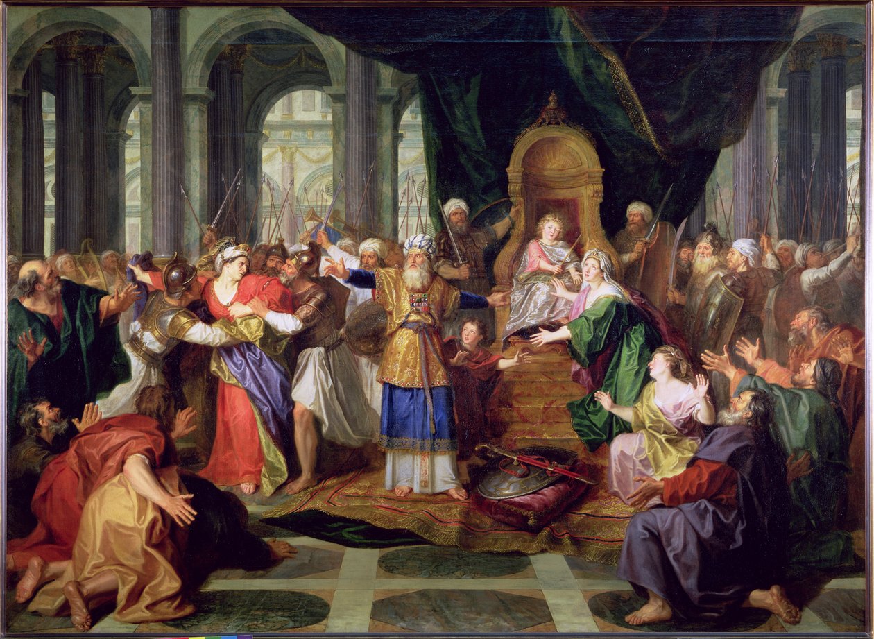 Athalia fordrevet fra templet, ca. 1697 af Charles Antoine Coypel