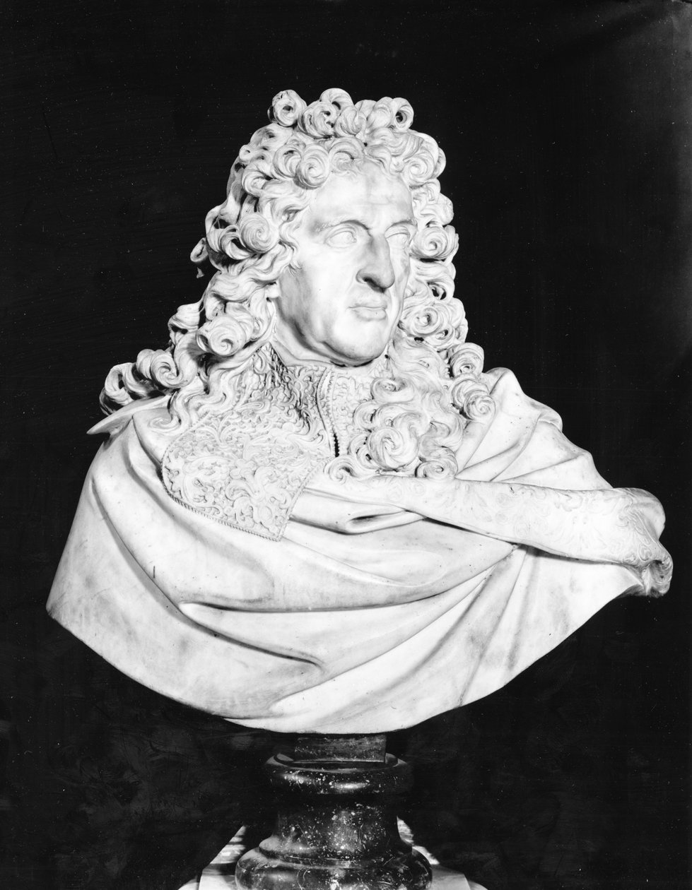 Buste af Andre Le Notre (1613-1700), efter 1700 (marmor) af Antoine Coysevox