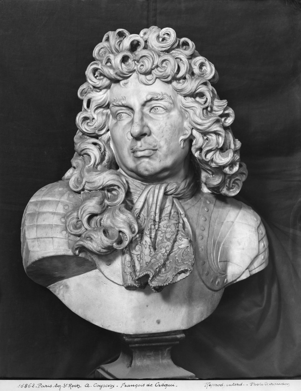 Buste af Francois de Crequy, ca. 1690 (marmor) af Antoine Coysevox