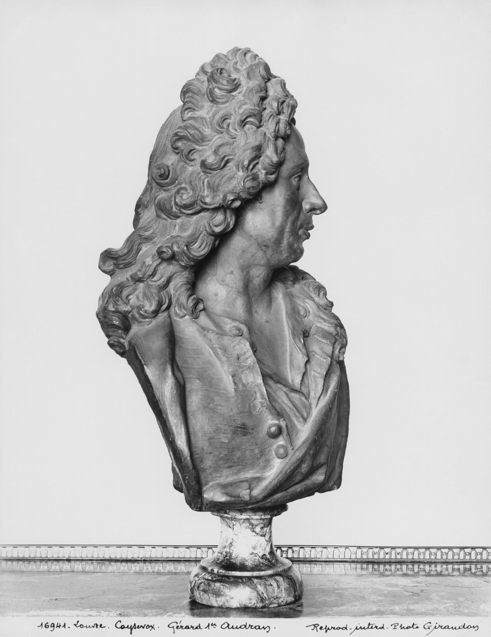 Buste af Gerard Audran (marmor) af Antoine Coysevox
