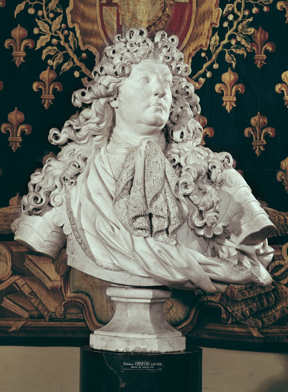 Buste af Ludvig XIV (1638-1715) 1686 (marmor) af Antoine Coysevox