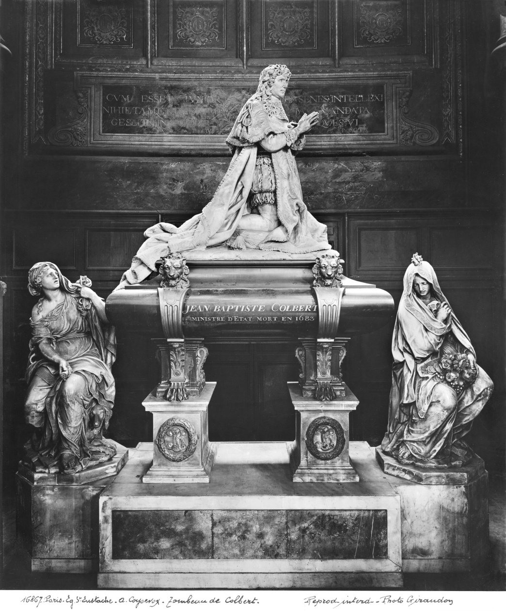 Grav af Jean-Baptiste Colbert de Torcy (1619-83), ca. 1685-1687 (marmor og forgyldt bronze) (se også 248118, 248119, 248120, 252768, 252769) af Antoine Coysevox