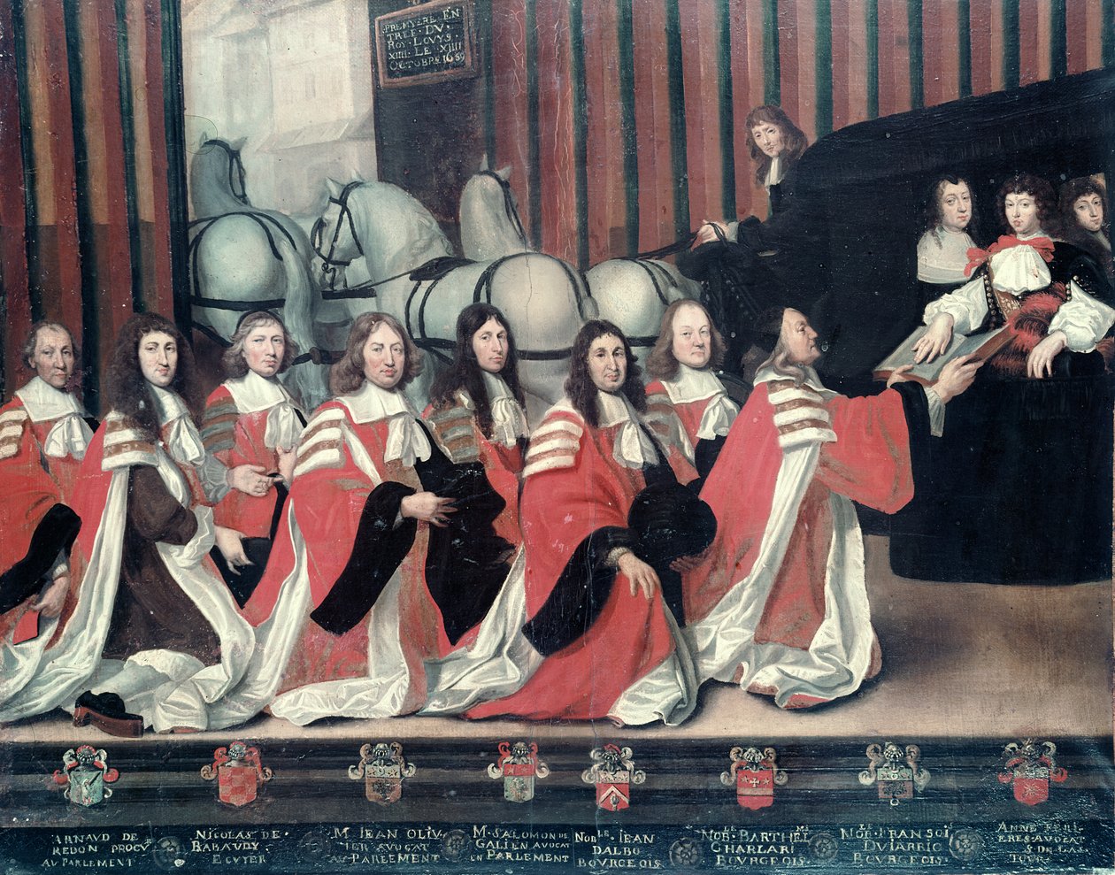 Ludvig XIV blev modtaget af sherifferne i Toulouse af Antoine Durand