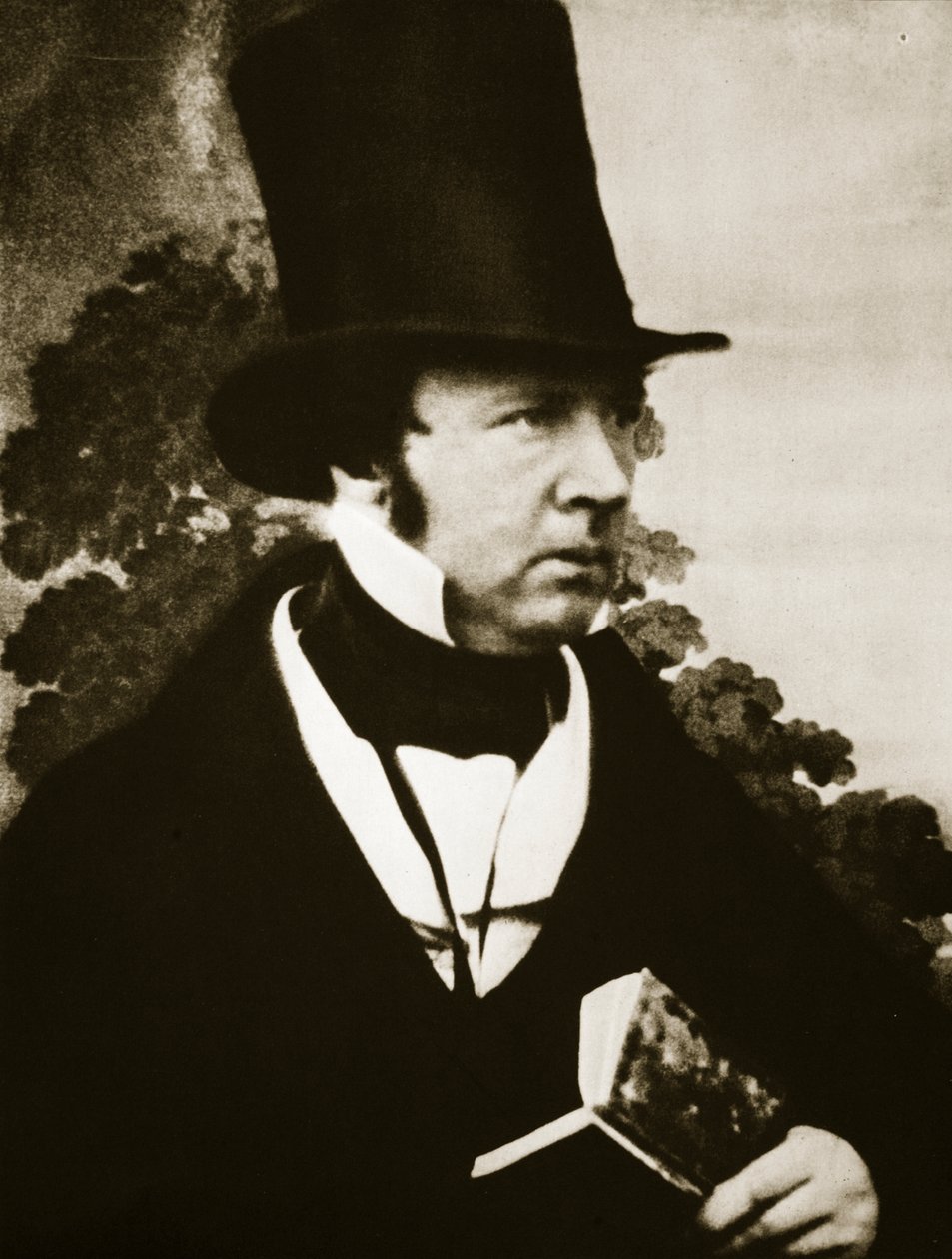Portræt af Fox Talbot (sepiafoto) af Antoine Francois Jean Claudet