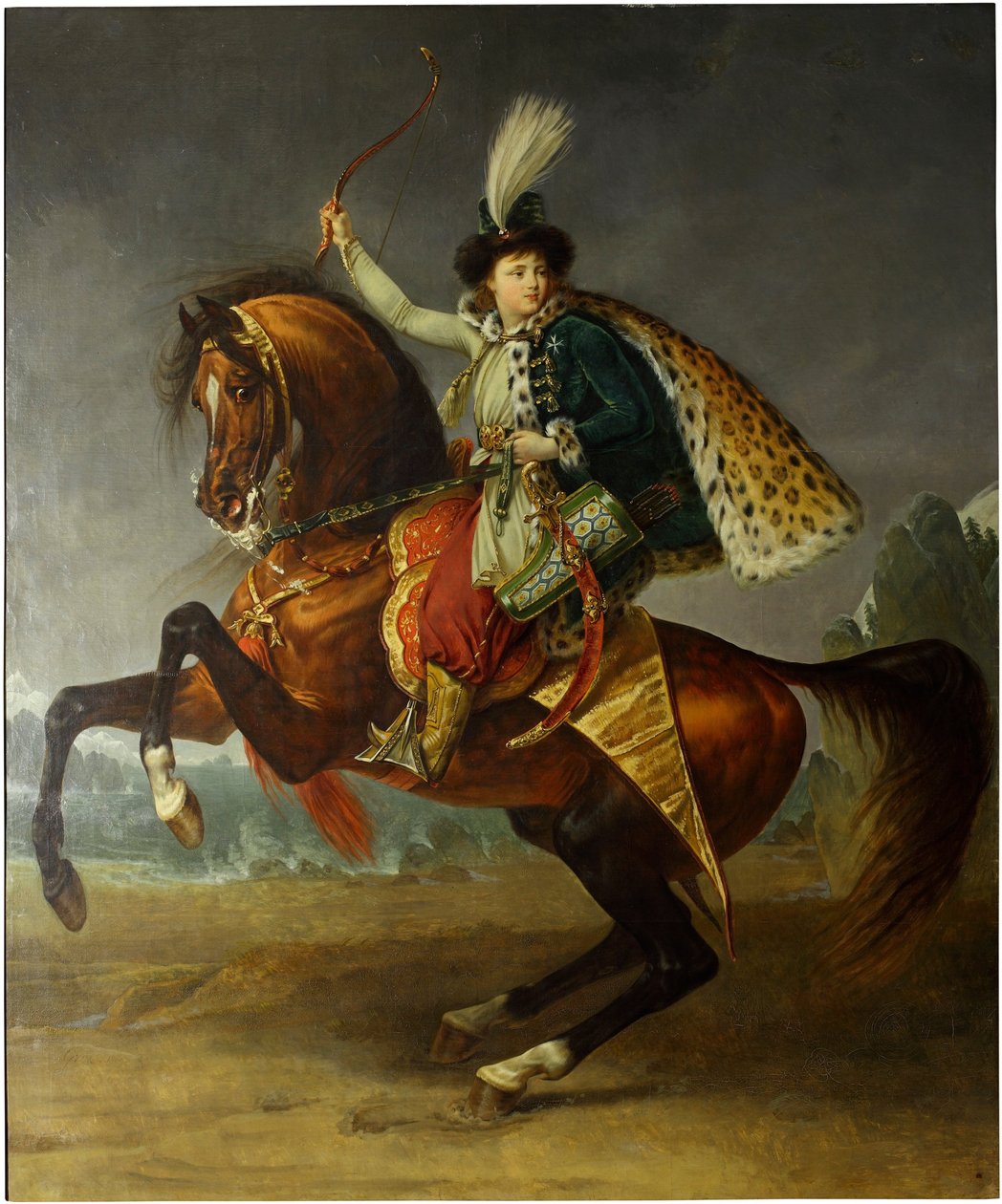 Rytterportræt af prins Boris Yusupov af Antoine Jean Gros