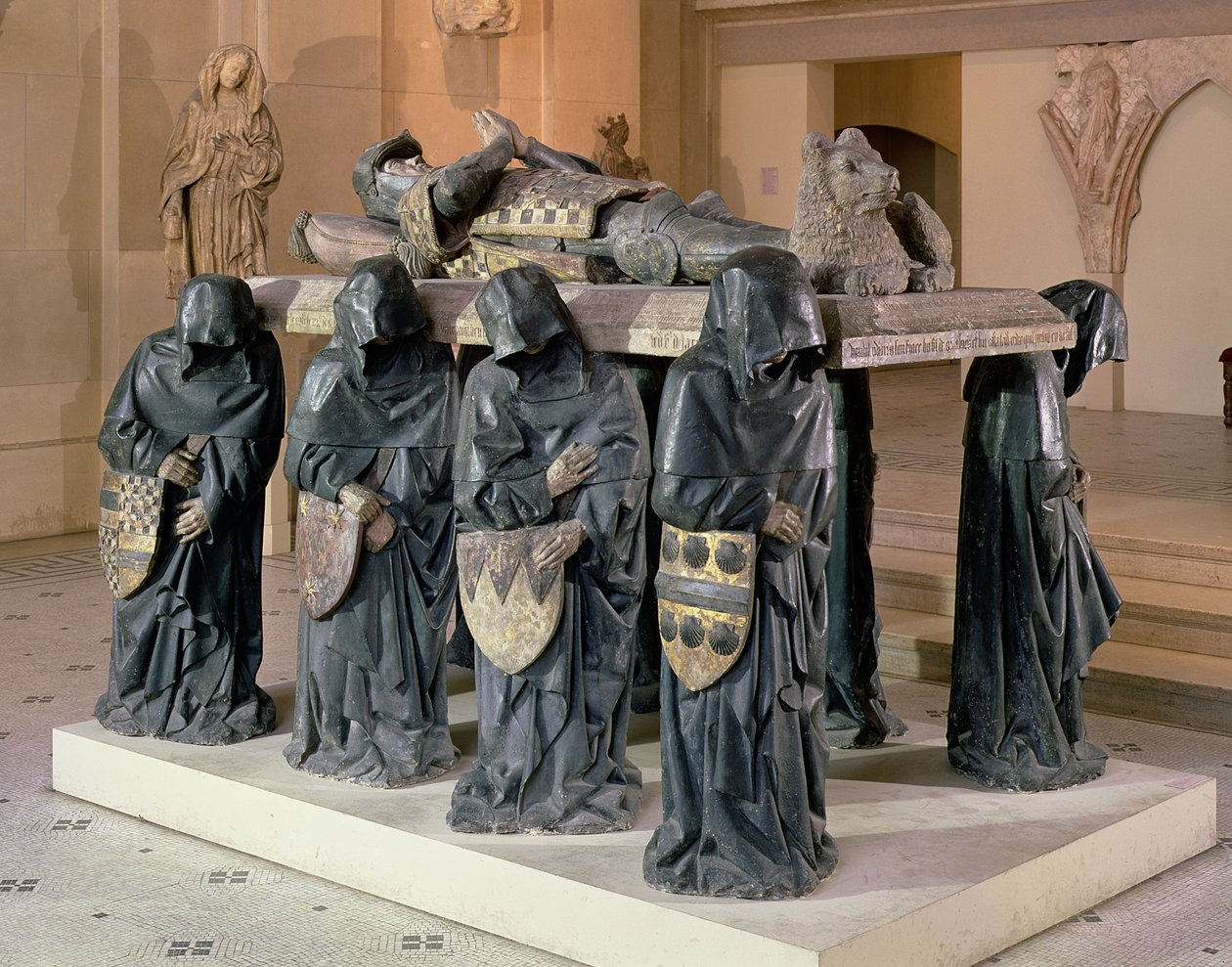 Graven af Philippe Pot (1428-94) fra Citeaux Abbey, ca. 1480-83 (polykrom sten) (se også 208694) af Antoine Le Moiturier