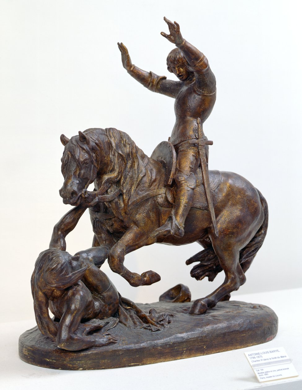 Charles VI i Le Mans-skoven, 1833 (gips) af Antoine Louis Barye