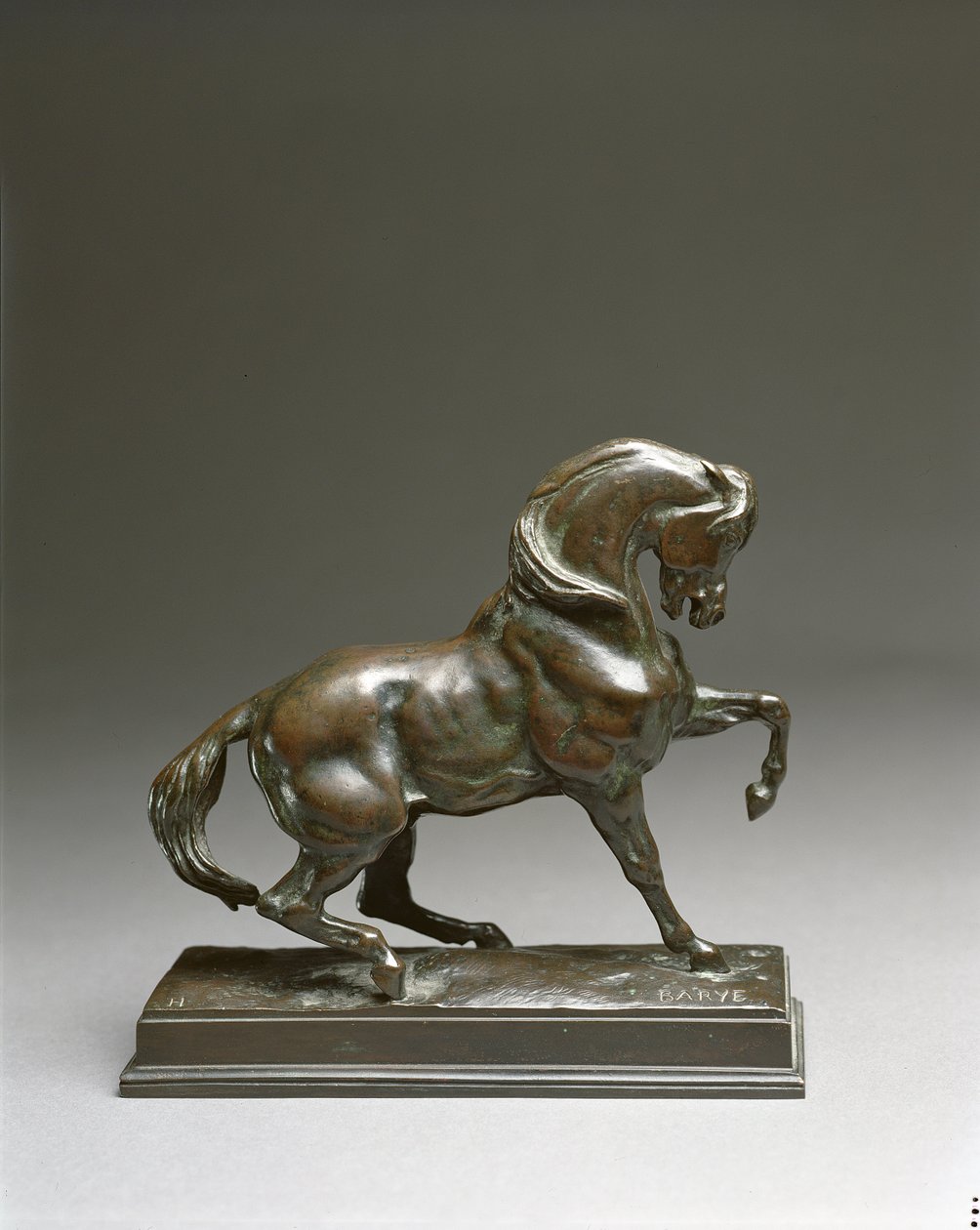 Tyrkisk hest, 1920 (sort patina bronze) af Antoine Louis Barye