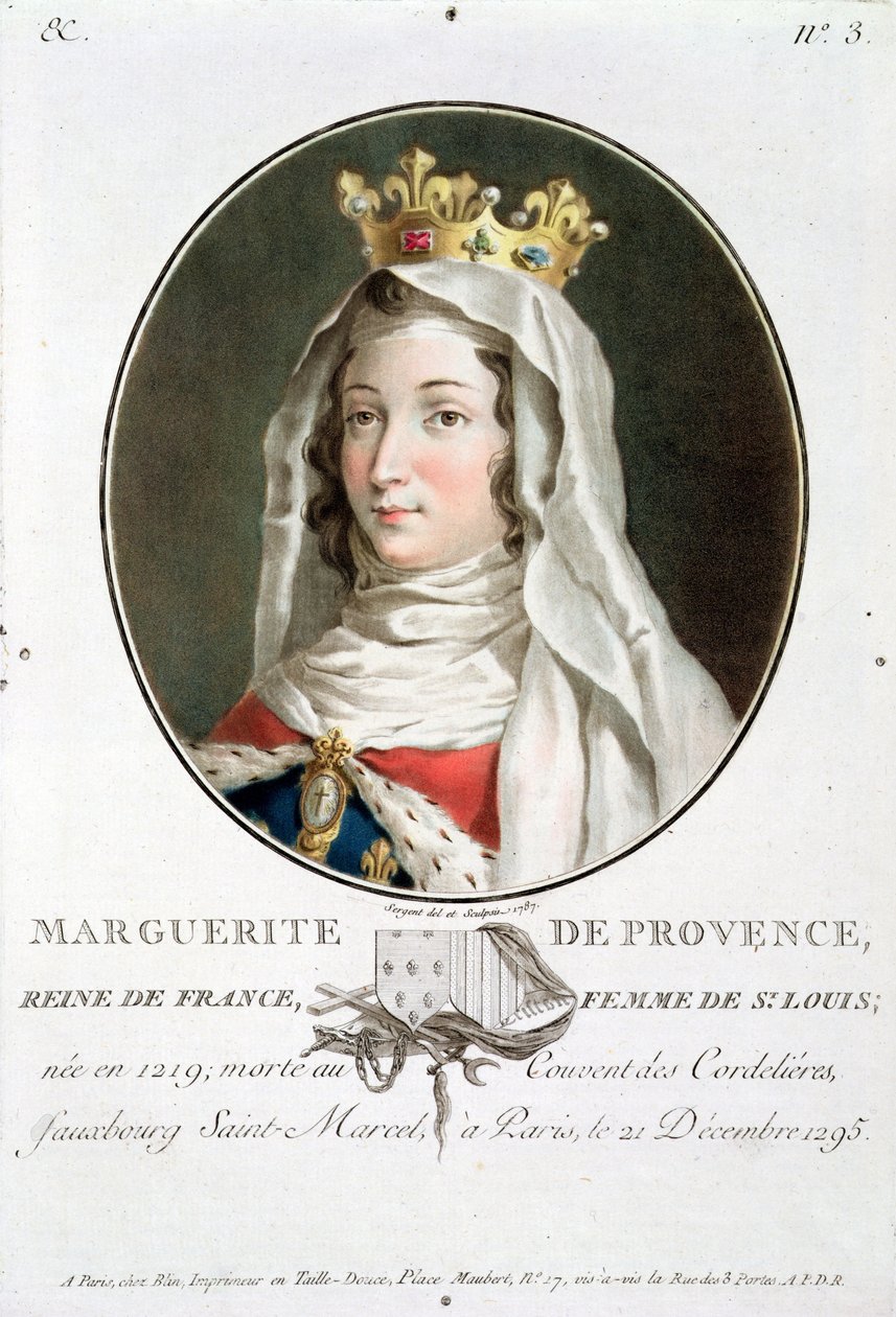 Portræt af Marguerite af Provence (1219-95), 1787 af Antoine Louis Francois Sergent Marceau