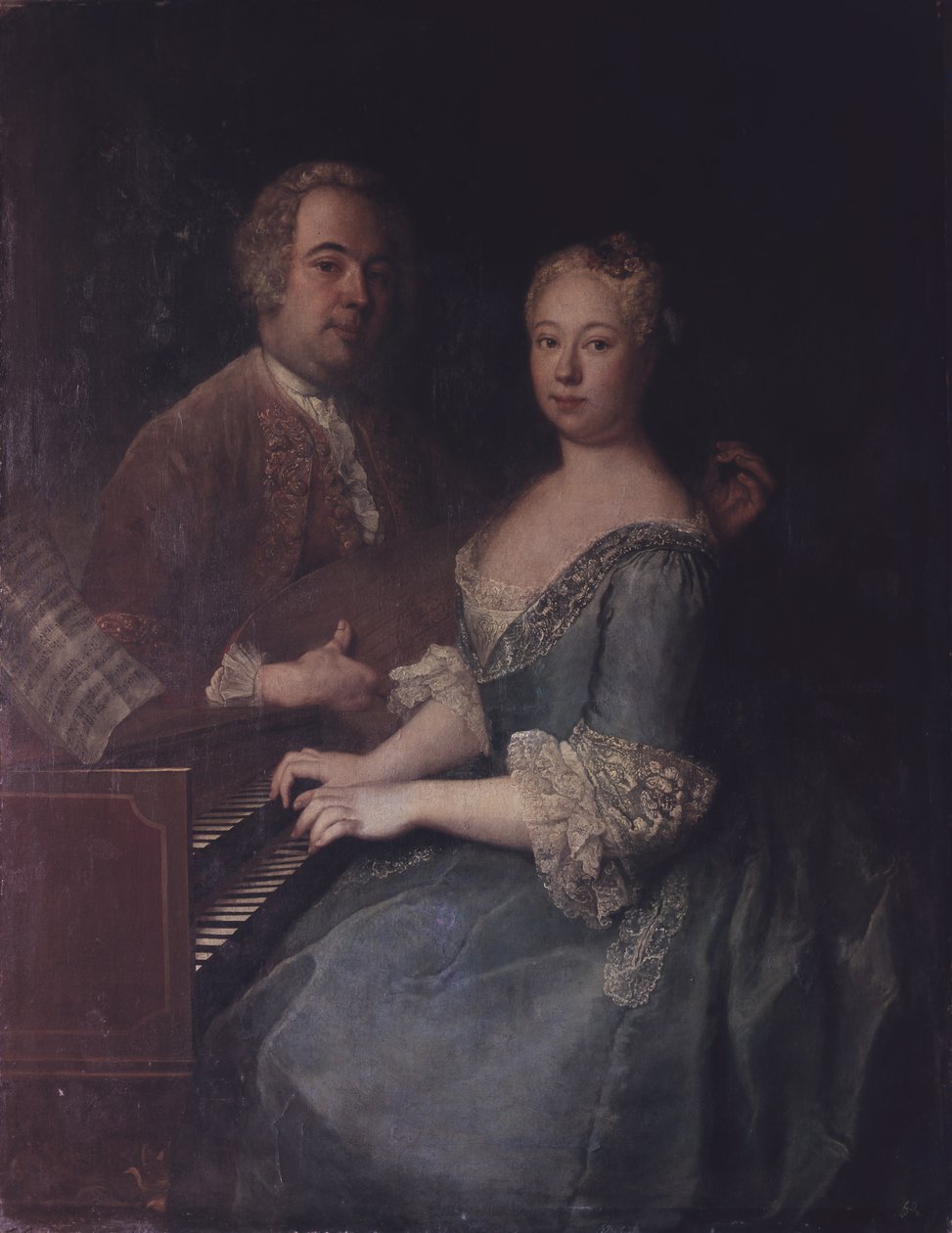 Karl-Heinrich Graun og hans hustru Anna-Louise, c.1735 af Antoine Pesne