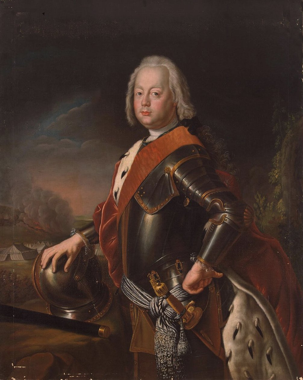 Portræt af Christian August, Prins af Anhalt-Zerbst, 1725 af Antoine Pesne