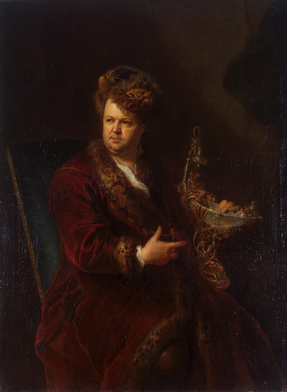 Portræt af Johann Melchior Dinglinger af Antoine Pesne