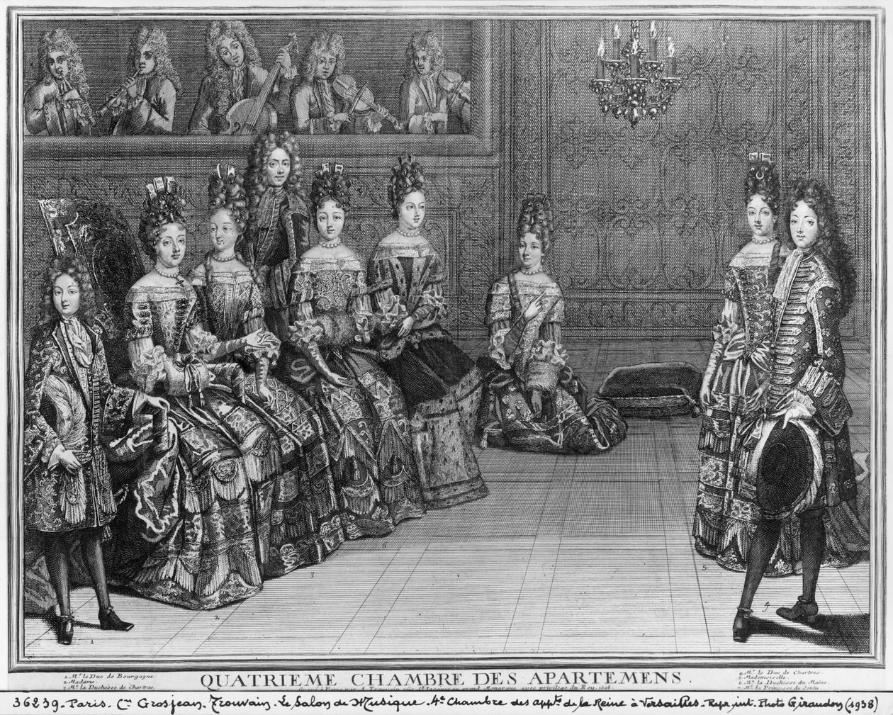 Musikrummet i Versailles, 1696 af Antoine Trouvain