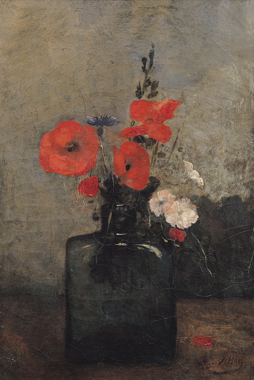 Blomster, 1857 af Antoine Vollon