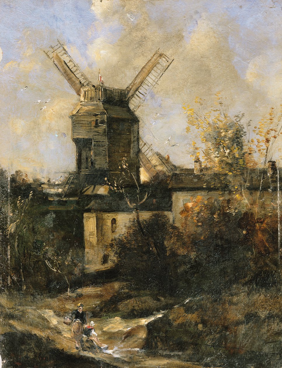 Moulin de la Galette, Montmartre, 1861 af Antoine Vollon