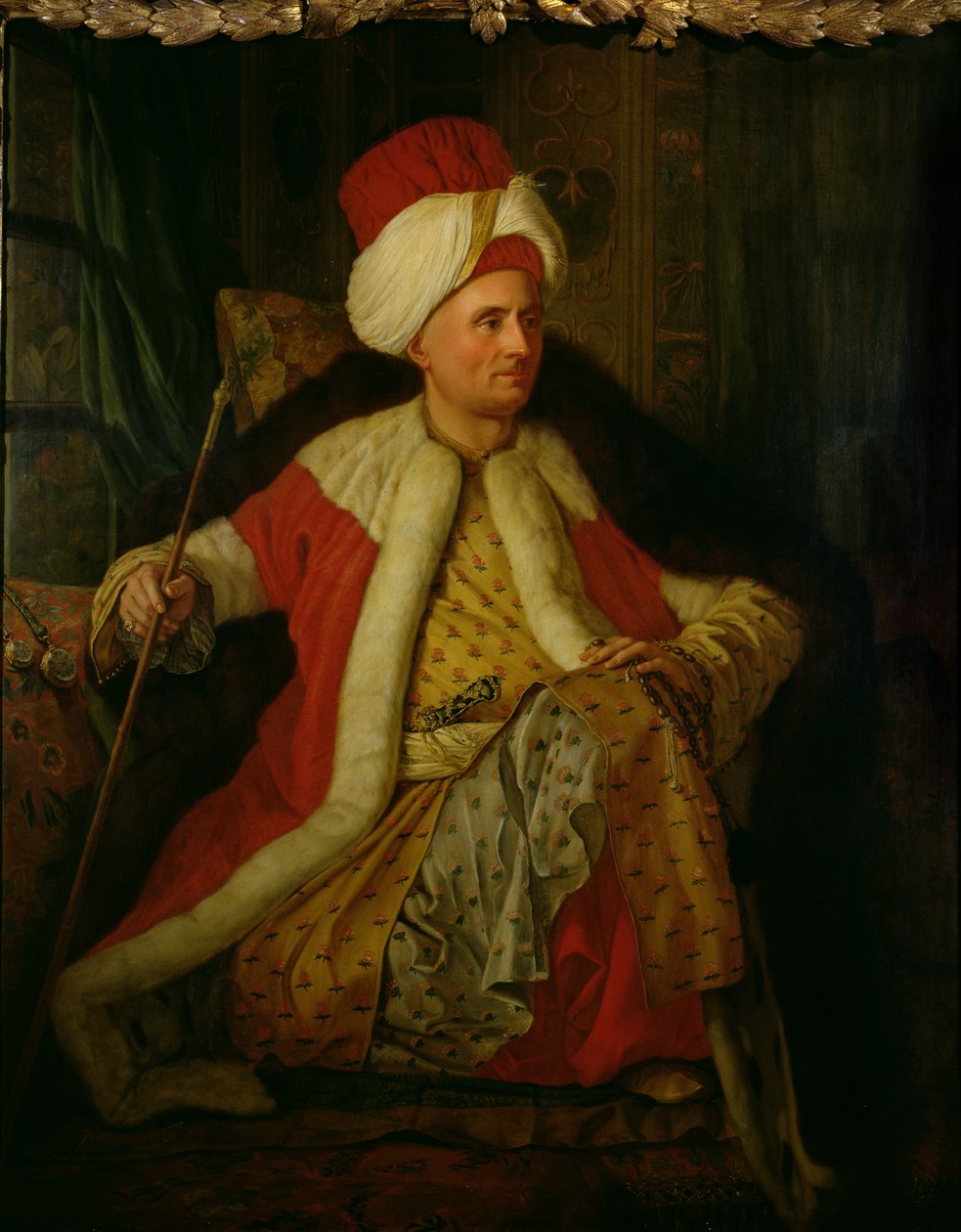 Charles Gravier (1717-87) Comte de Vergennes i orientalsk kostume, 1766 af Antoine de Favray