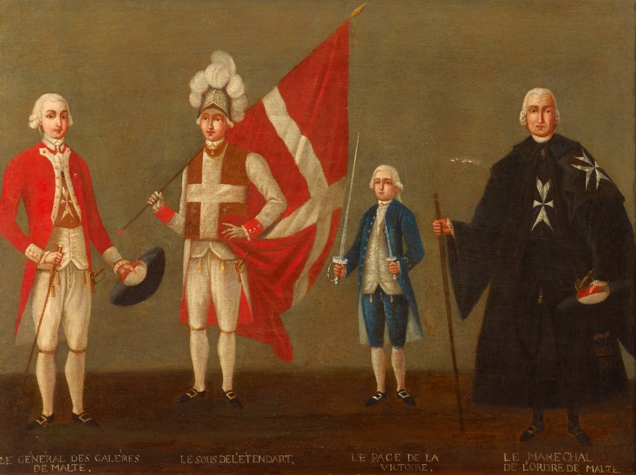 Dignitarier af Johannesordenen med Sejrssiden, c.1789-96 af Antoine de Favray