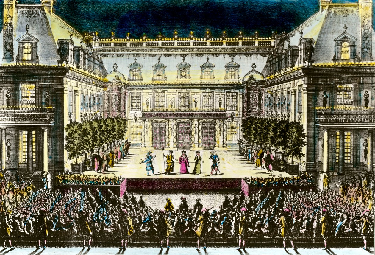 Repræsentation af operatragedien Alceste, ou le Triomphe d