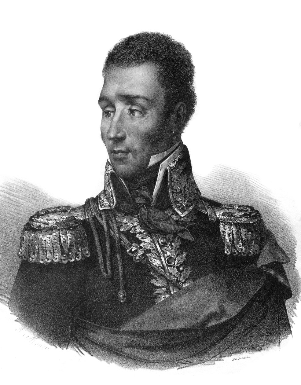 Jean Pierre Boyer (1776-1850) haitisk politiker - gravering efter Maurin - af Antoine (after) Maurin