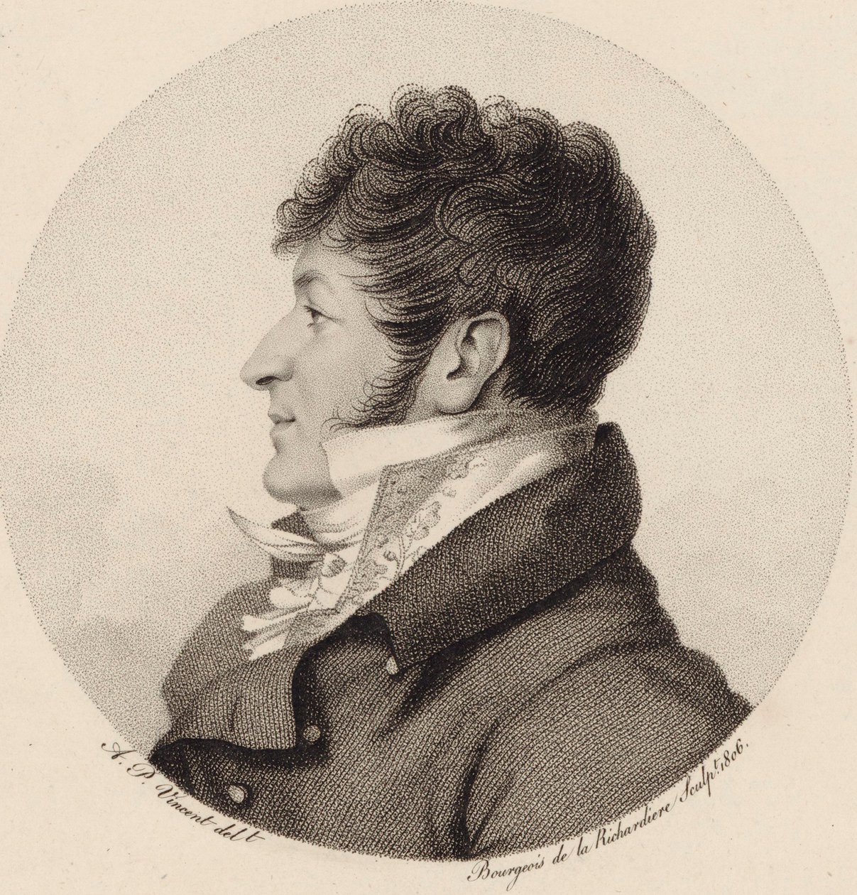 Portræt af komponisten Charles-Henri Plantade 1764-1839, 1806. af Antoine Achille Bourgeois de La Richardiere