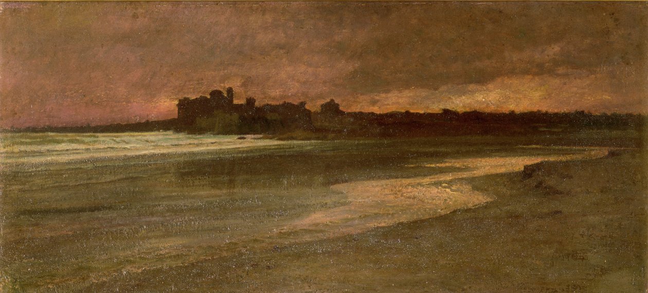 Nettuno, Aften på stranden af Antoine Auguste Ernest Herbert or Hebert