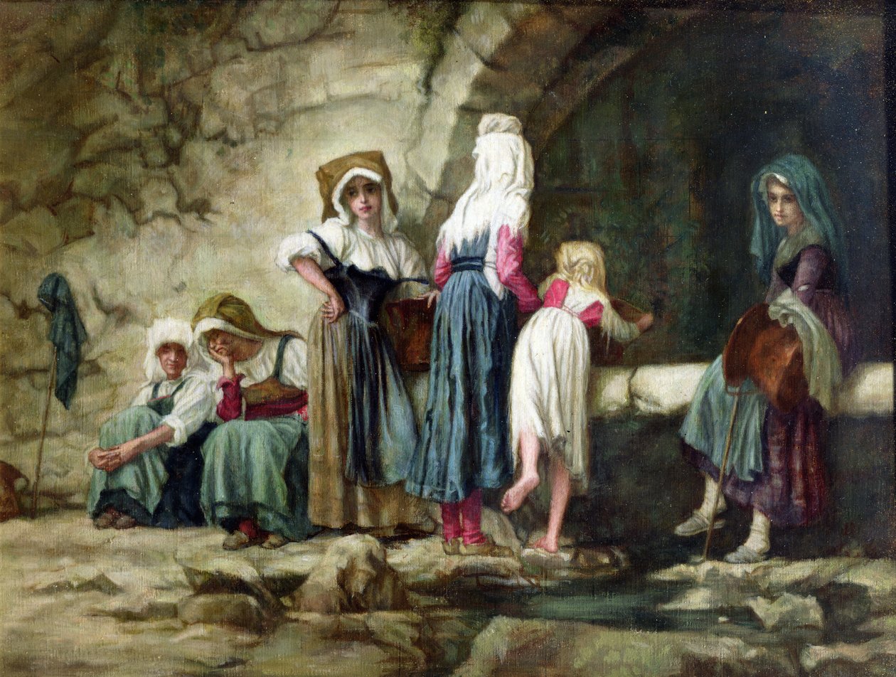 Bønder ved en Springvand af Antoine Auguste Ernest Herbert or Hebert